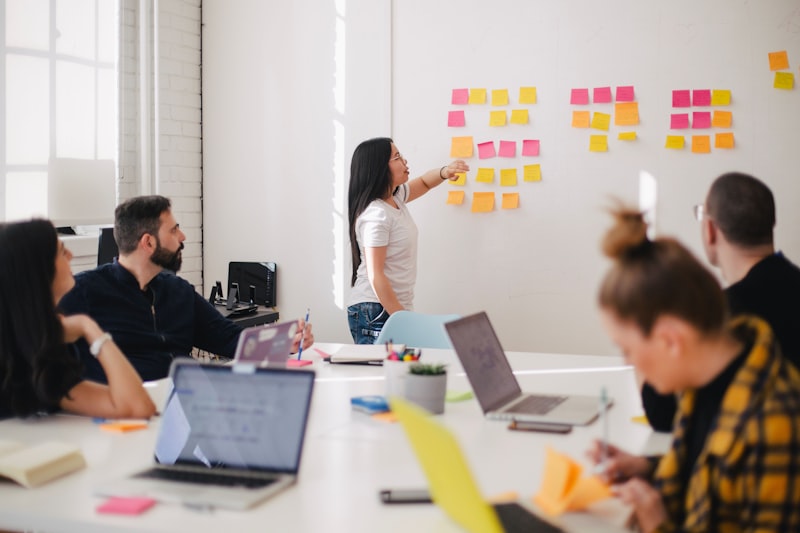 Business strategy session with team members